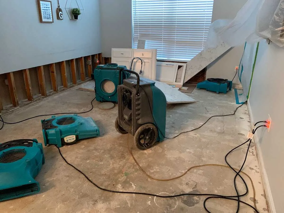 Dehumidifier in flood-cut room for Water Extraction & Removal in Gorham